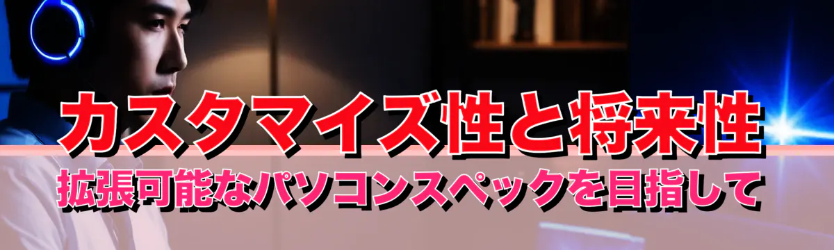 カスタマイズ性と将来性 拡張可能なパソコンスペックを目指して