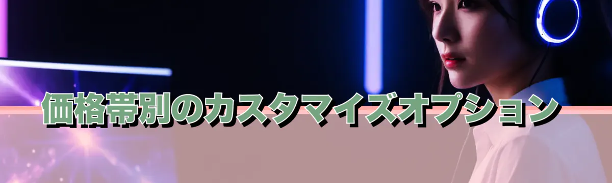 価格帯別のカスタマイズオプション