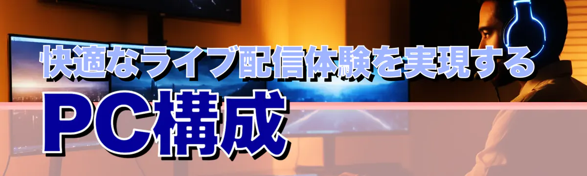 快適なライブ配信体験を実現するPC構成