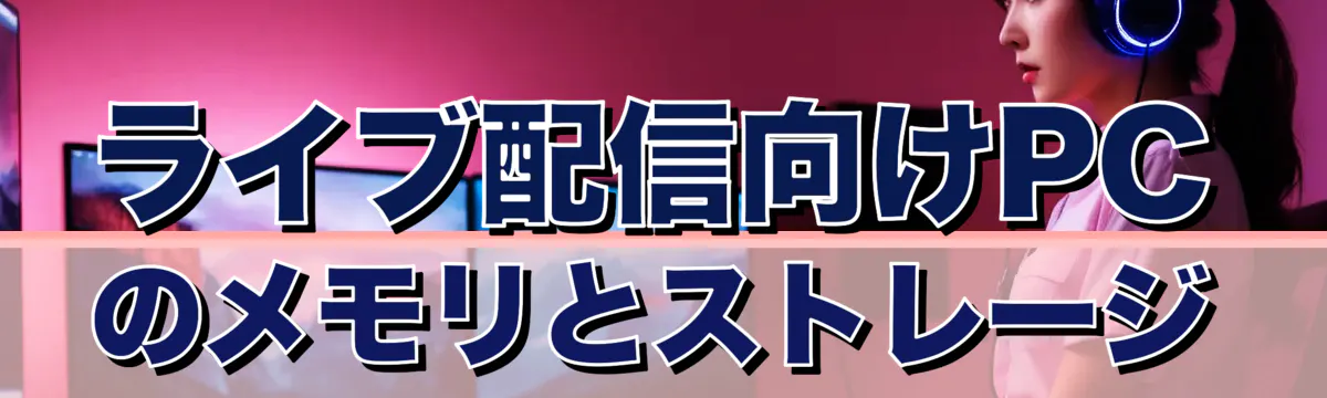 ライブ配信向けPCのメモリとストレージ