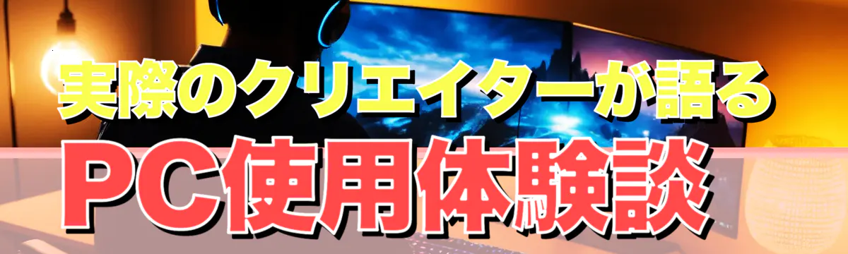 実際のクリエイターが語るPC使用体験談