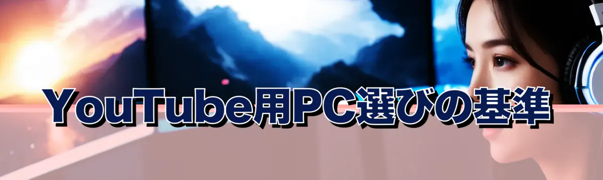 YouTube用PC選びの基準