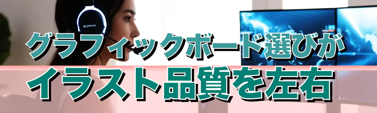 グラフィックボード選びがイラスト品質を左右 
