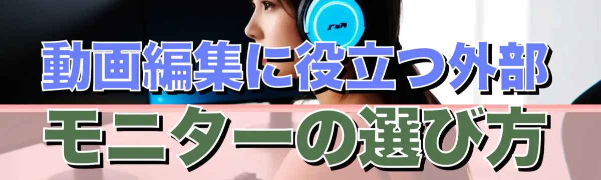 動画編集に役立つ外部モニターの選び方