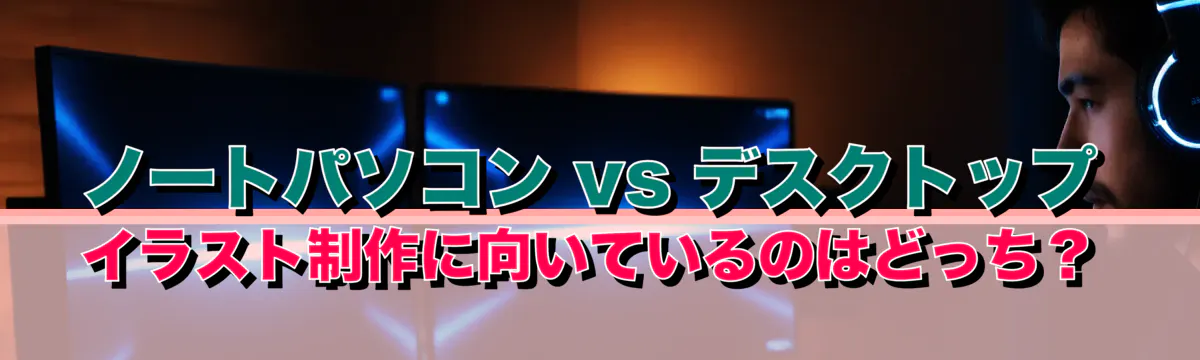 ノートパソコン vs デスクトップ イラスト制作に向いているのはどっち?