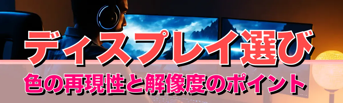 ディスプレイ選び 色の再現性と解像度のポイント 
