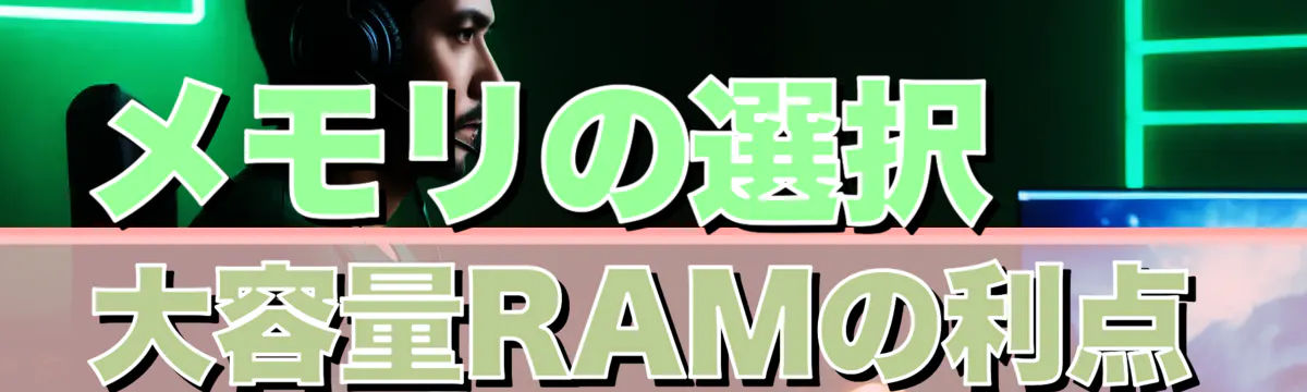 メモリの選択 大容量RAMの利点