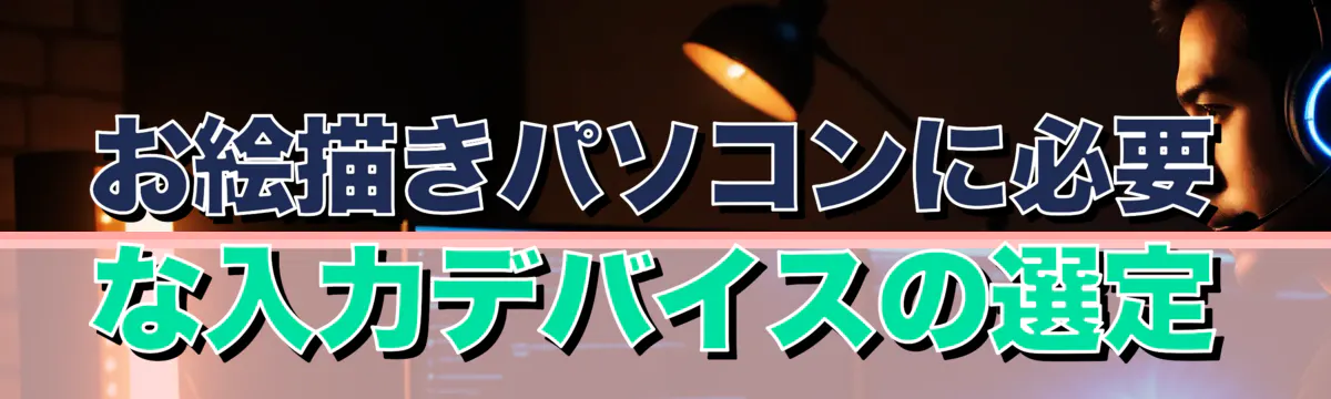 お絵描きパソコンに必要な入力デバイスの選定
