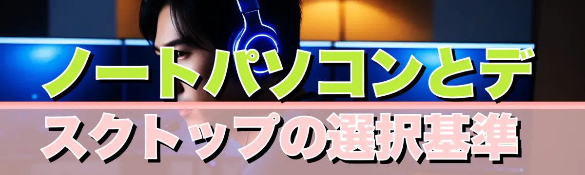 ノートパソコンとデスクトップの選択基準