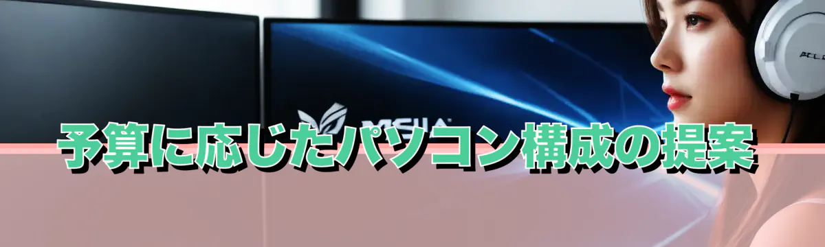 予算に応じたパソコン構成の提案