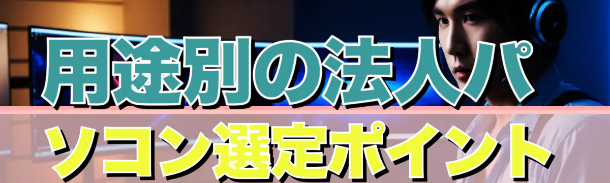 用途別の法人パソコン選定ポイント
