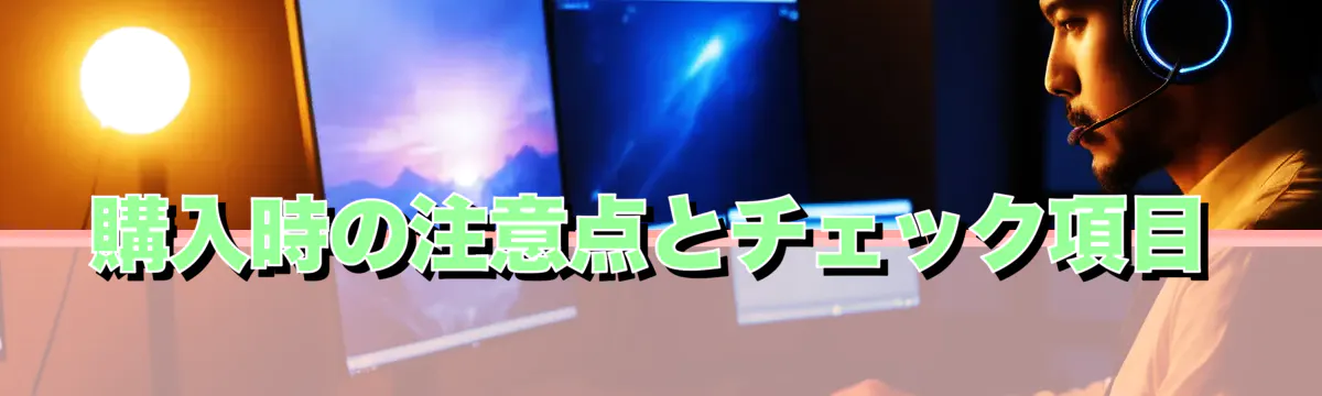 購入時の注意点とチェック項目