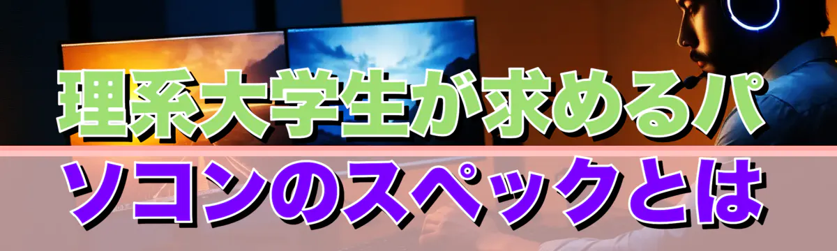 理系大学生が求めるパソコンのスペックとは
