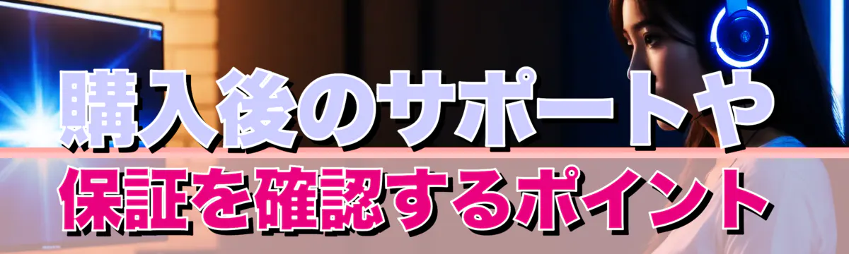 購入後のサポートや保証を確認するポイント
