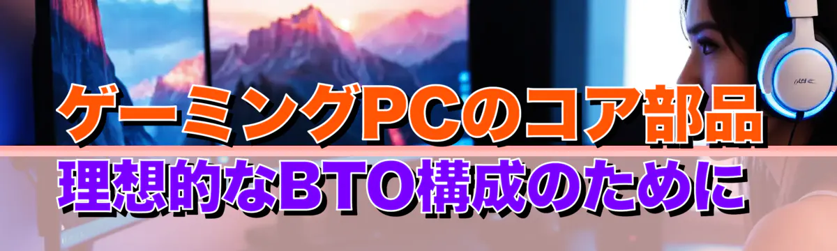 ゲーミングPCのコア部品 理想的なBTO構成のために 
