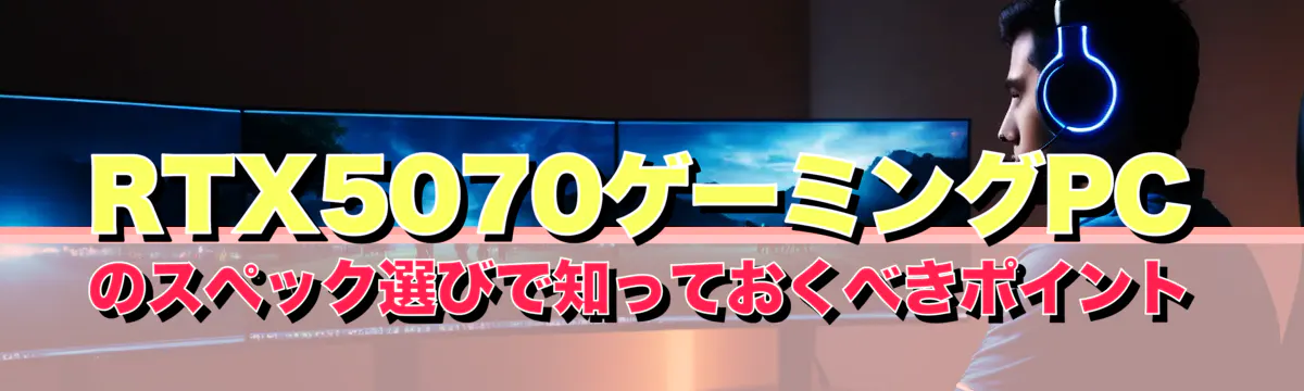 RTX5070ゲーミングPCのスペック選びで知っておくべきポイント
