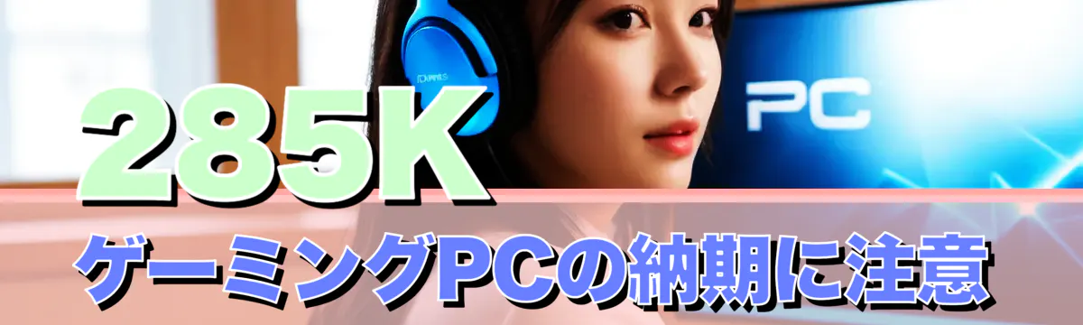 285K ゲーミングPCの納期に注意
