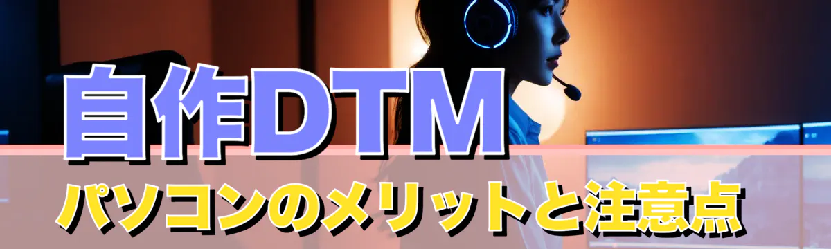 自作DTMパソコンのメリットと注意点 
