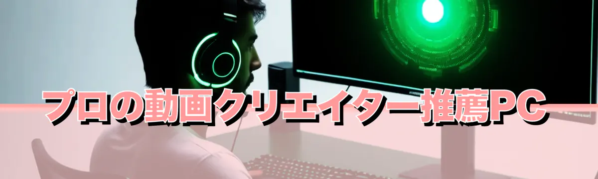 プロの動画クリエイター推薦PC