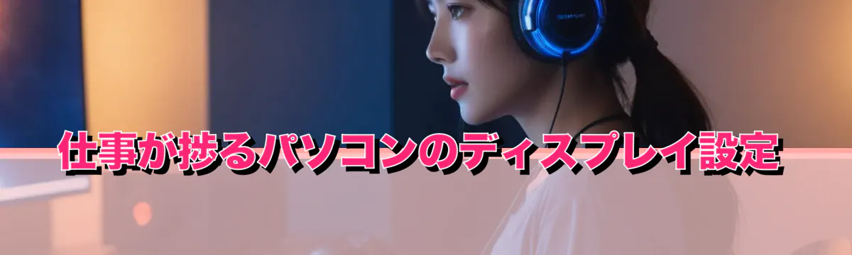 仕事が捗るパソコンのディスプレイ設定