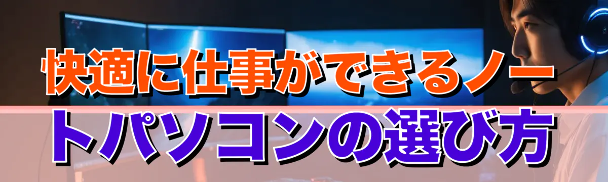 快適に仕事ができるノートパソコンの選び方