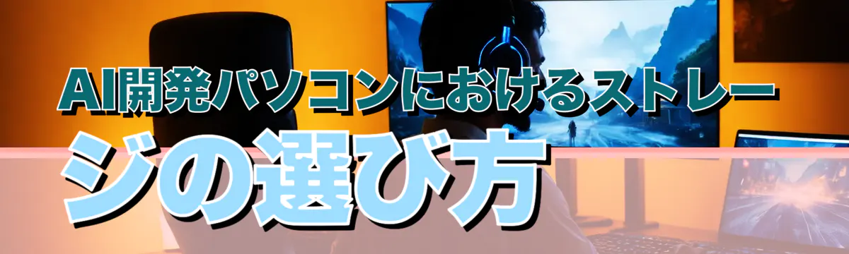 AI開発パソコンにおけるストレージの選び方 
