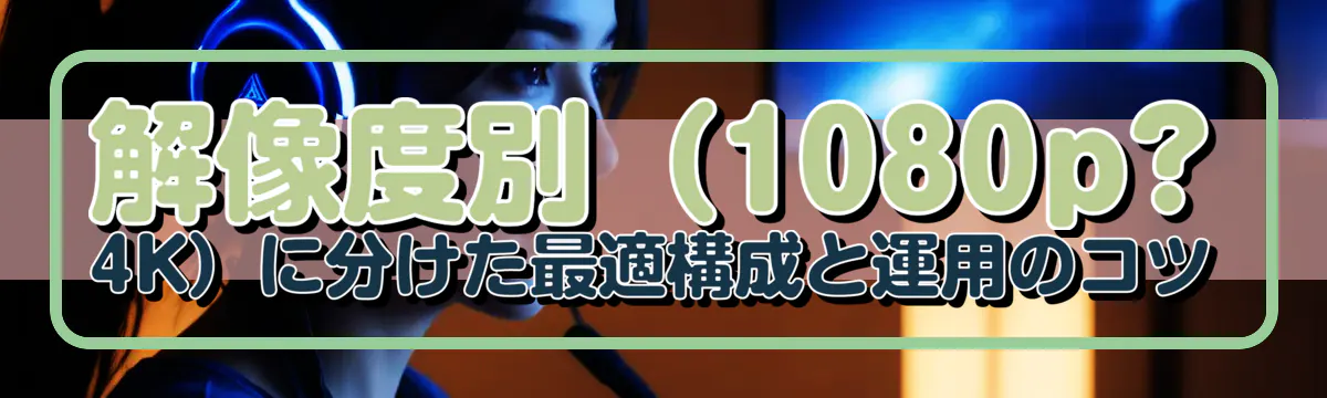 解像度別(1080p?4K)に分けた最適構成と運用のコツ