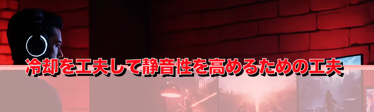 冷却を工夫して静音性を高めるための工夫