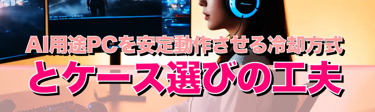 AI用途PCを安定動作させる冷却方式とケース選びの工夫