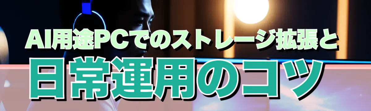 AI用途PCでのストレージ拡張と日常運用のコツ