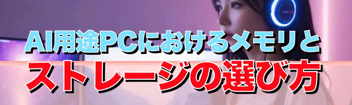AI用途PCにおけるメモリとストレージの選び方