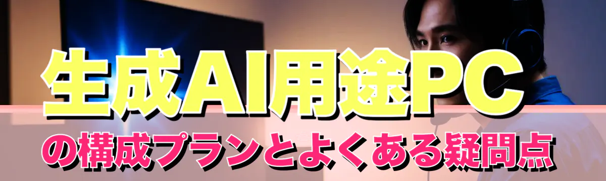 生成AI用途PCの構成プランとよくある疑問点