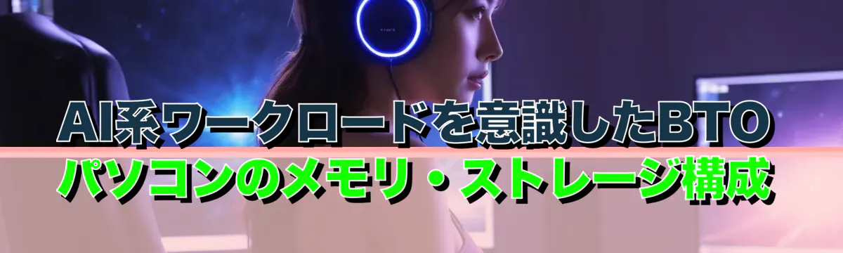 AI系ワークロードを意識したBTOパソコンのメモリ・ストレージ構成