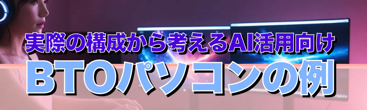 実際の構成から考えるAI活用向けBTOパソコンの例