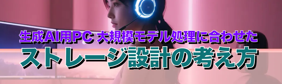 生成AI用PC 大規模モデル処理に合わせたストレージ設計の考え方