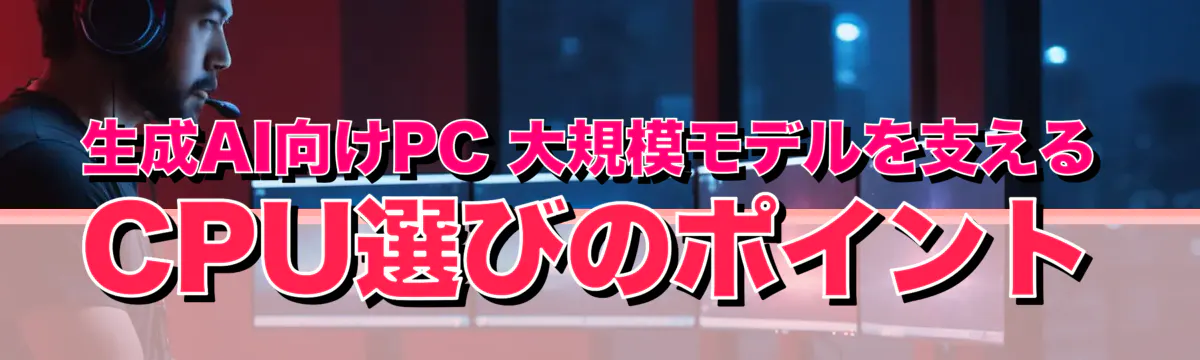 生成AI向けPC 大規模モデルを支えるCPU選びのポイント