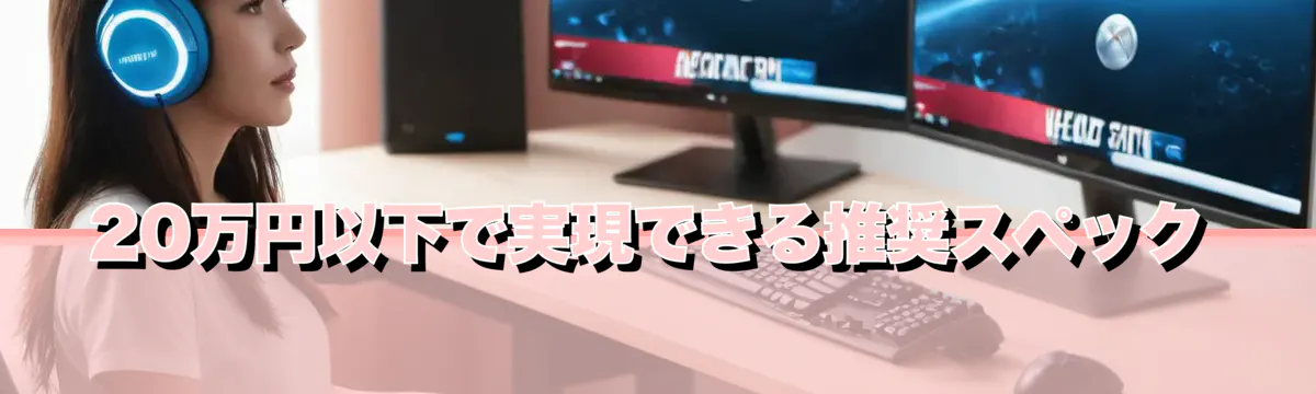 20万円以下で実現できる推奨スペック