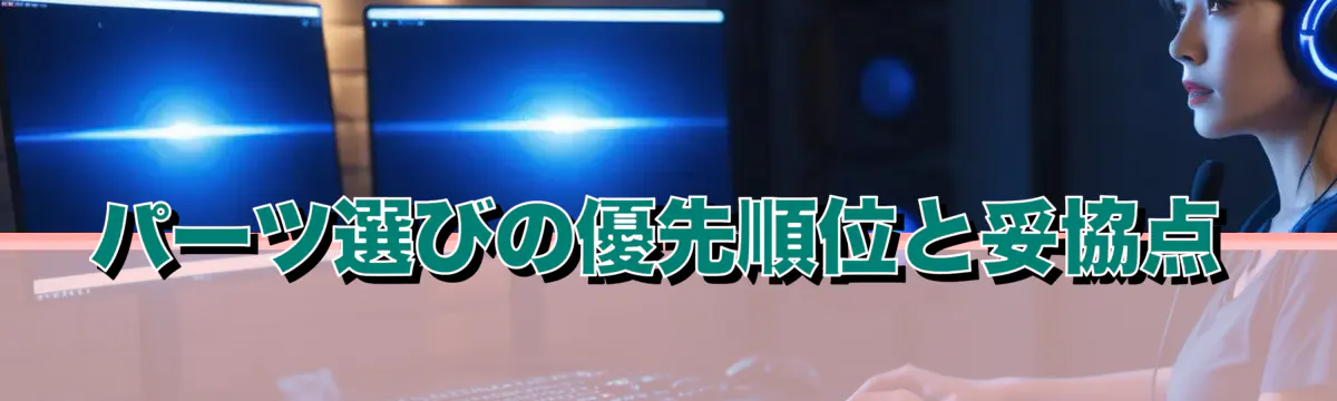 パーツ選びの優先順位と妥協点