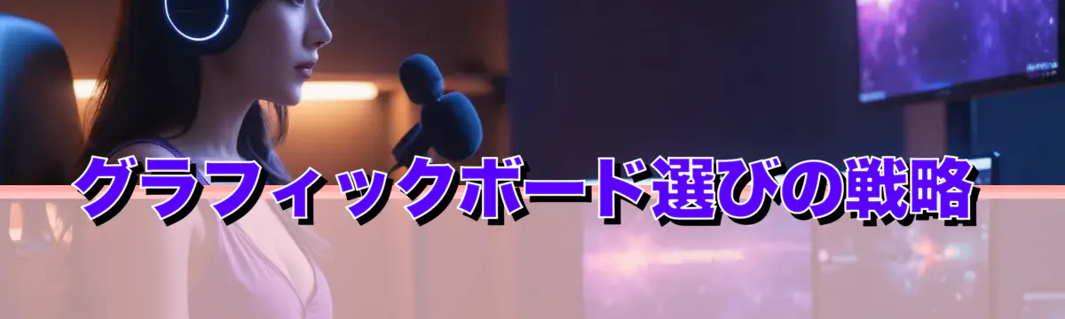 グラフィックボード選びの戦略