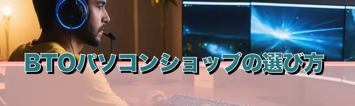 BTOパソコンショップの選び方