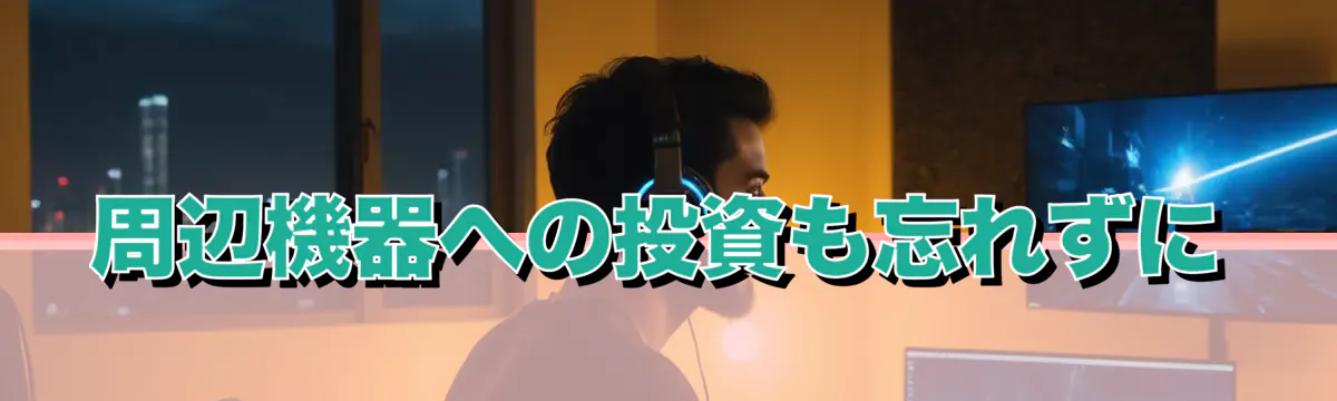 周辺機器への投資も忘れずに