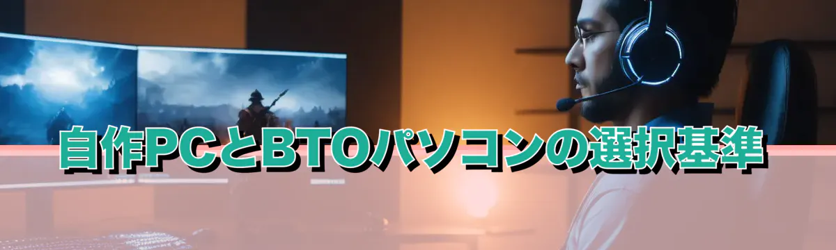 自作PCとBTOパソコンの選択基準