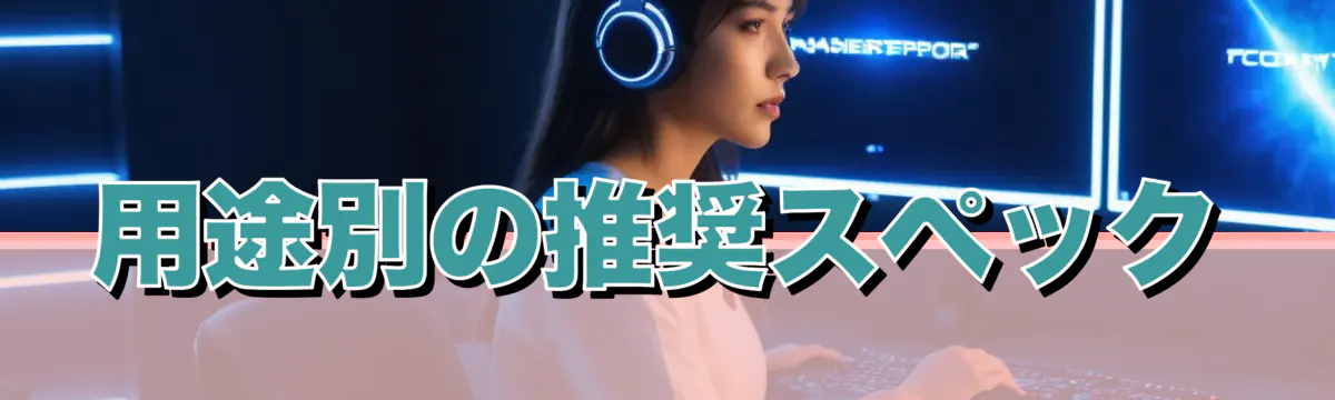 用途別の推奨スペック