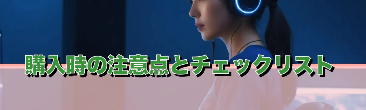 購入時の注意点とチェックリスト