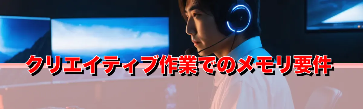 クリエイティブ作業でのメモリ要件