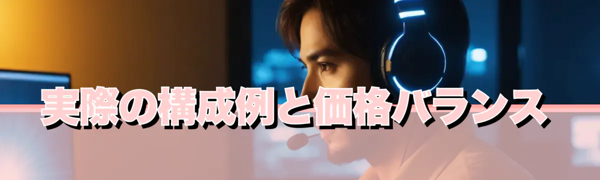 実際の構成例と価格バランス