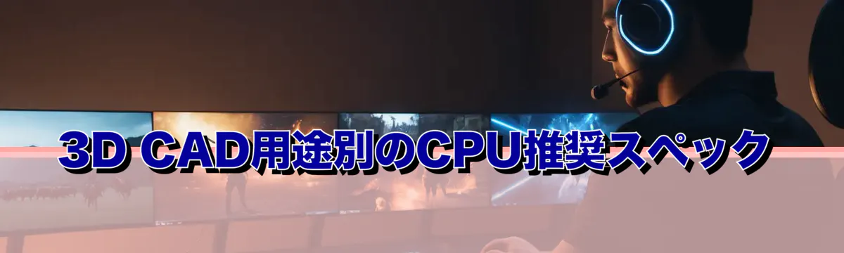 3D CAD用途別のCPU推奨スペック