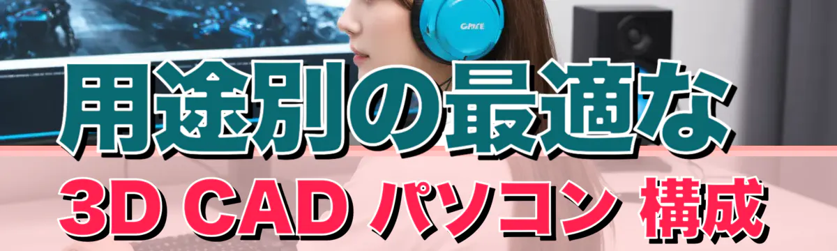 用途別の最適な 3D CAD パソコン 構成
