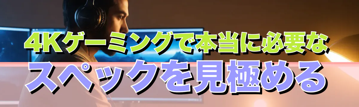 4Kゲーミングで本当に必要なスペックを見極める