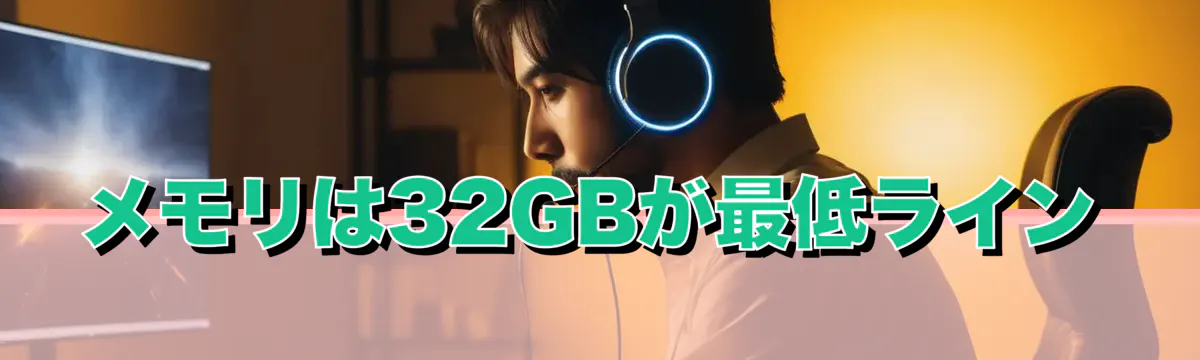 メモリは32GBが最低ライン